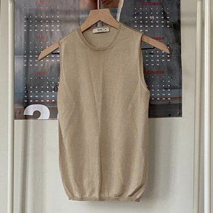 Prada Cashmere Crew Neck Sweater in Beige